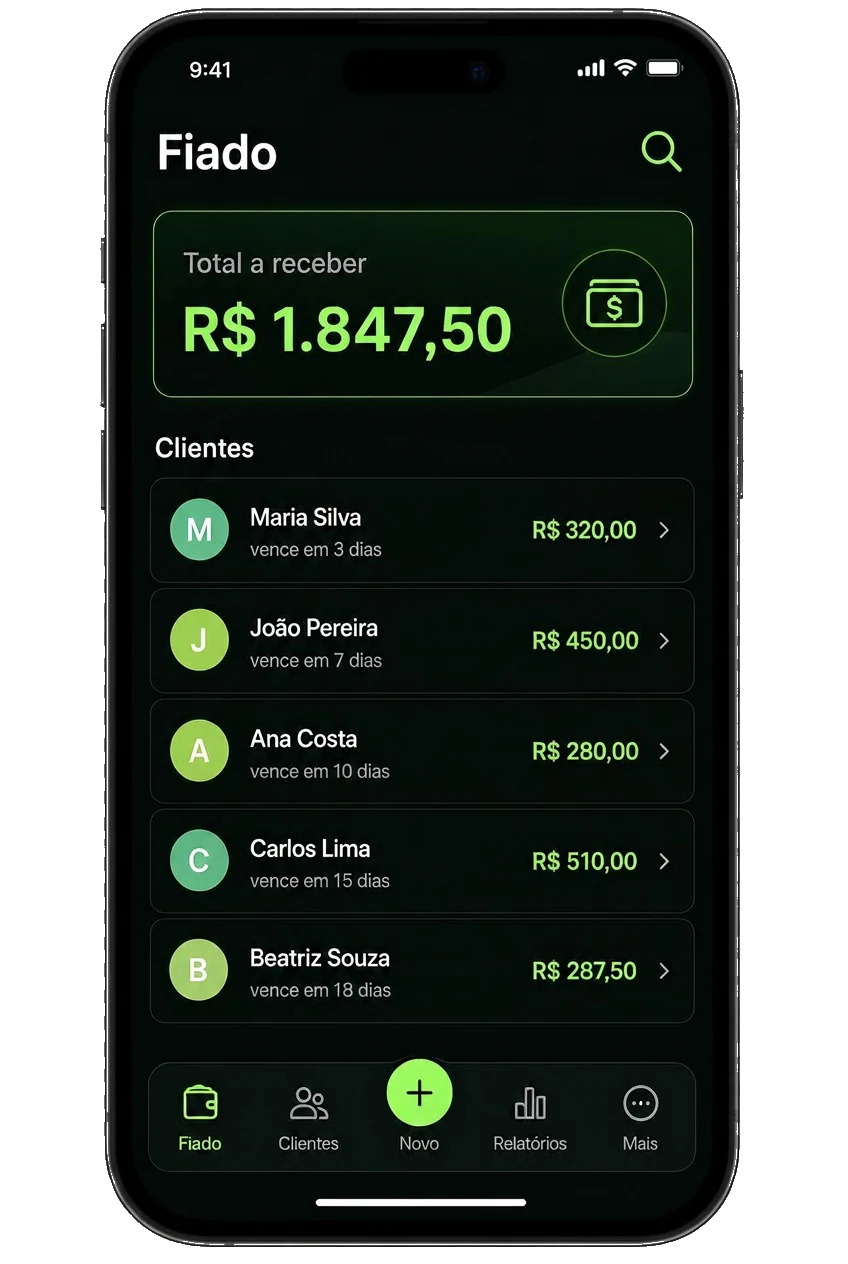 Controle de fiado